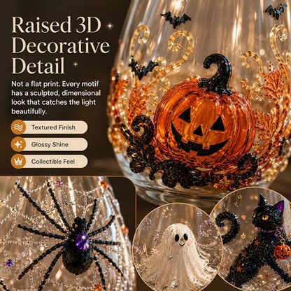 3D Halloween Artisan Glassware Collection Halloween Glass Cups | Drinking Glass - Image 6