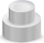 100 White Plastic Plates Set, Elegant Fancy Heavy Duty Disposable Plates by Munfix