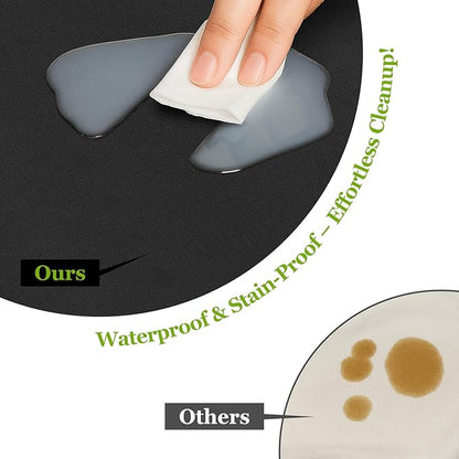 Warmstar Leather Table Cover 12 x36 Inch, 1.8MM Thick PVC Table Protector Waterproof, Desk Cover Protector Non-Slip Table Pad for Kitchen, Dresser, Gaming Desk,Dining Room Table