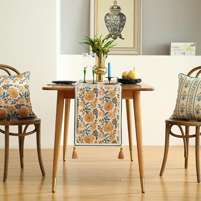 Designer French Linen Table Runner, Dining Table, Thanksgiving - Image 3