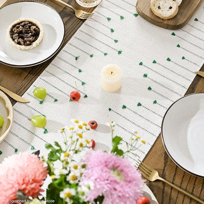 Artoid Mode Dark Green Boho Table Runner - Image 3
