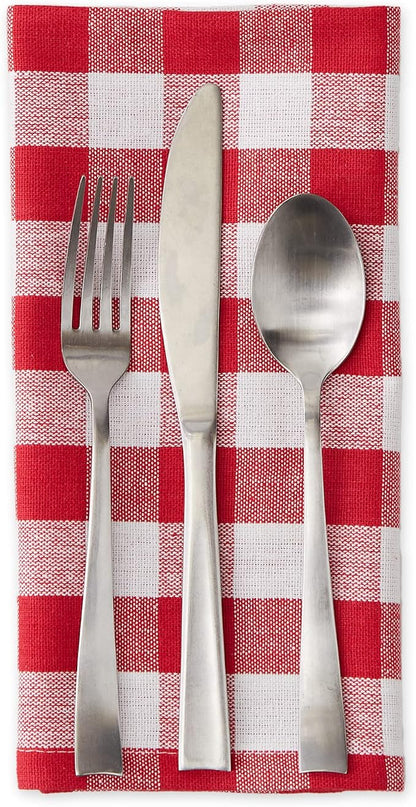 DII Checkered Tabletop Collection 100% Cotton, Machine Washable, Napkin Set - Image 3