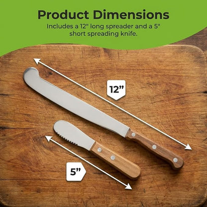 Performore 2PCS Spreader Knives, 12” Peanut Butter Knife that Works Great - Image 7