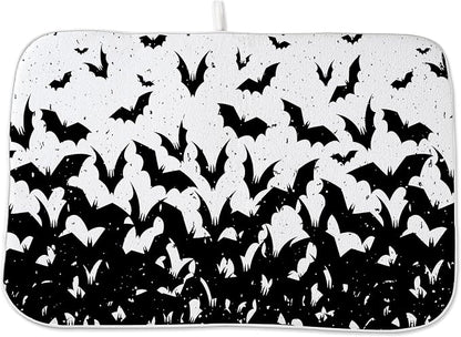 Halloween Bats Dish Drying Mat for Kitchen Counter 18x24 Inch Polka Dots Dish by Unknown