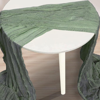 6 Pack Sage Green Cheesecloth Table Runner 35x120 Inch 10Ft Rustic Gauze Cheese - Image 3