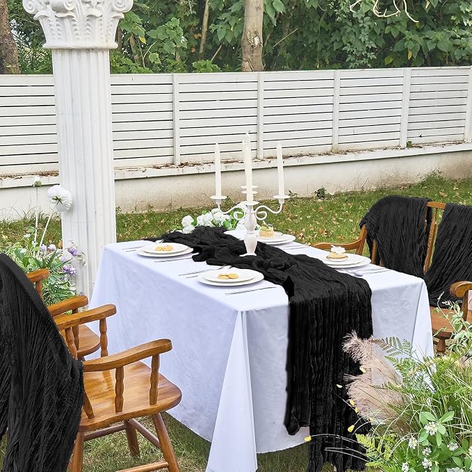 IVAPUPU Black Table Runner 120 Inches - Image 7