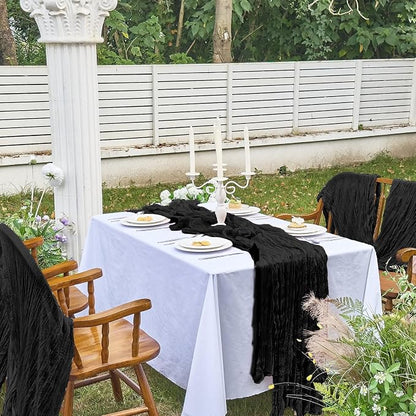 IVAPUPU Black Table Runner 120 Inches - Image 7