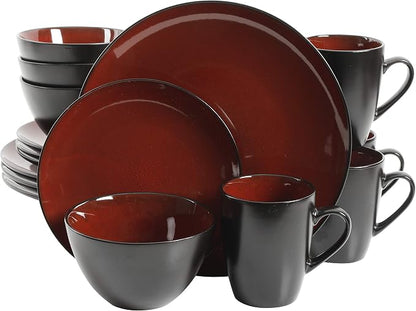 Gibson Elite Soho Lounge Round Reactive Glaze Stoneware Dinnerware Set by GibsonHomewares