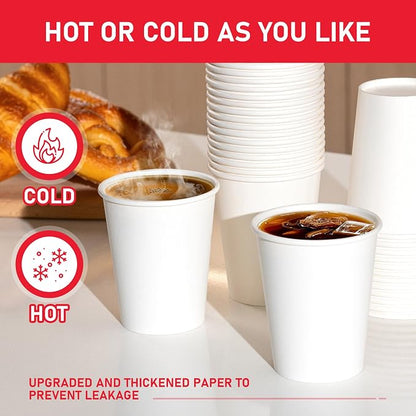 1000 Pack 8 oz Paper Cups, Disposable Coffee Cups, or Juice - Image 2