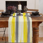 Emvency Table Runner, 13x72 Inch, Abstract Striped Modern | Yellow Grey Dining by Emvency