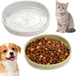 Silicone Cat Bowl Shallow Non-Slip Cat Dishes Relief Whisker Fatigue Small Pet Dog Bowls for Dry & Wet Food, Set of 2