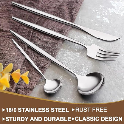 Silverware Set 30 Piece, Wildone Stainless Steel Flatware Set Service - Image 4