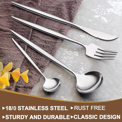 Silverware Set 20 Piece, Wildone Stainless Steel Flatware Set Service - Image 4