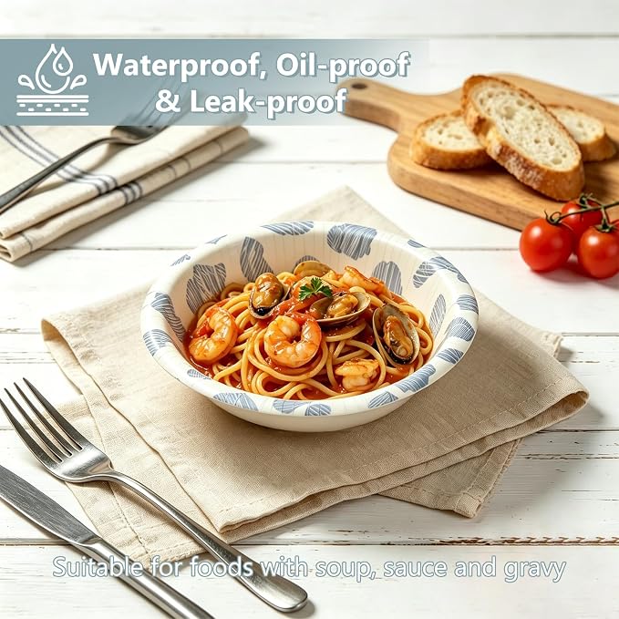 30 Pcs Paper Bowls 8 oz, Disposable Small Paper Bowls, Soak Proof, Cut Proof - Image 4