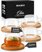 MIAMIO - Cappuccino Glasses/Tea Glasses Set - Olea | Borosilicate tea glasses by MIAMIO