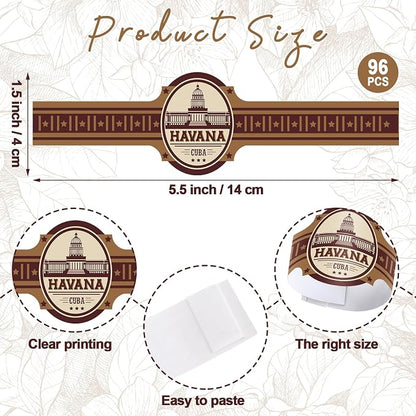 Cuban Wrapper Napkin Rings Tableware Wraps Bands Self Adhesive Paper Napkin - Image 2