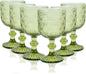 CHLJAR Green Vintage Wine Glasses set of 6 Goblets Glassware, 14 oz Green Wine by Unknown