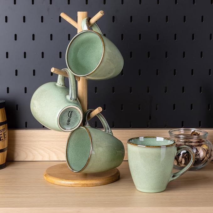 GBhome Ceramic Coffee Mugs Set of 4, 12oz Stoneware Coffee Mugs Set - Image 7