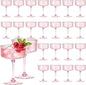 24PCS Plastic Martini Glasses, Unbreakable Reusable Champagne Coupe, Removable by Unknown