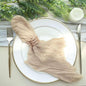 Efavormart 5 Pack 24"x19" Beige Matte Gauze Cheesecloth Napkins, Sandy Cotton by efavormart