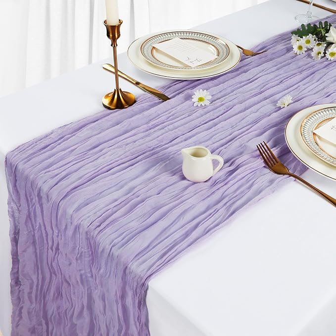 6 Pack Lilac Purple Cheesecloth Table Runner 10Ft Lavender Gauze Cheese Cloth - Image 4