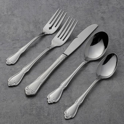 Oneida Silverware Set, True Rose Everyday Flatware Teaspoons Set, Service - Image 3