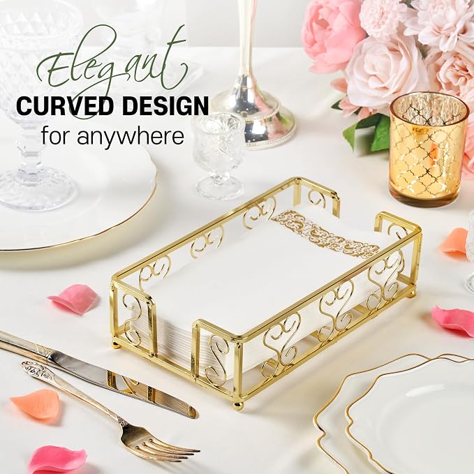Guest Towel Holder Tray for Bathroom Countertop, Powder Room & Vanity Use - Image 8