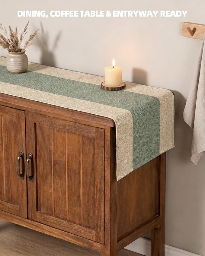 Table Runner, 13.8" × 72", 100% Natural Ramie, Handwoven | 100% Natural Ramie - Image 4
