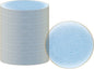 PARTY BARGAINS 13-Inch Charger Plates - 96 Pack, Hammered Blue Gold Rim, Heavy-Duty Disposable Chargers for Elegant Dining - Ideal for Weddings and Formal Events