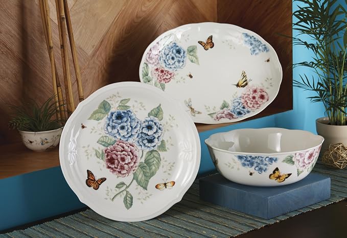 Lenox Butterfly Meadow Hydrangea Large Serve Bowl, 2.70 LB, microwave safe | - Image 4