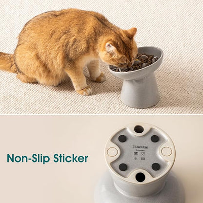 vancasso Ceramic Slow Feeder Cat Bowl, 6.25 Inch Elevated Cat Slow Feeder Bowl - Image 6