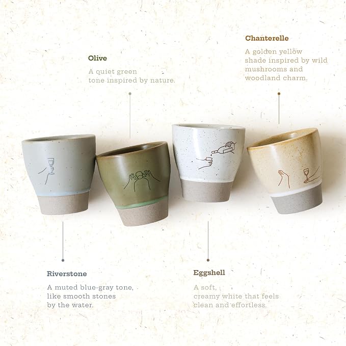 Jottings Retro Cute Handleless Japanese Tea Ceramic Cup 6.5 oz, Cheers - Image 7