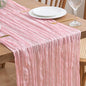 Asee'm Blush Pink Cheesecloth Table Runner Summer 10FT Gauze Boho Sheer | by Aseem