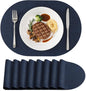 Placemats Set of 8, 11.8 x 17 Inch, Waterproof Wipeable Reversible PU Placemat by homing
