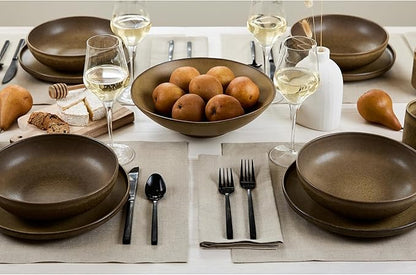 Solino Home Linen Natural Placemats Set of 4-100% Pure Linen Placemats 14 x 19 Inch for Spring, Easter - Fete