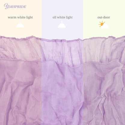 YMHPRIDE 12 Pack Cheesecloth Table Runner 35x120in Lavender Table Runner | Boho - Image 5
