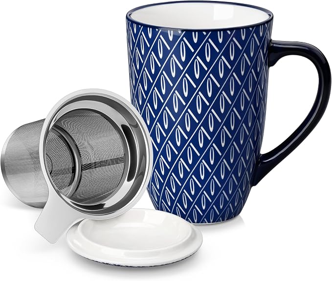 vancasso SELENE Porcelain Tea Mug, 18 oz Porcelain Tea Cup by vancasso