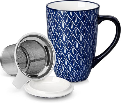 vancasso SELENE Porcelain Tea Mug, 18 oz Porcelain Tea Cup by vancasso