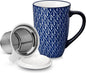 vancasso SELENE Porcelain Tea Mug, 18 oz Porcelain Tea Cup by vancasso