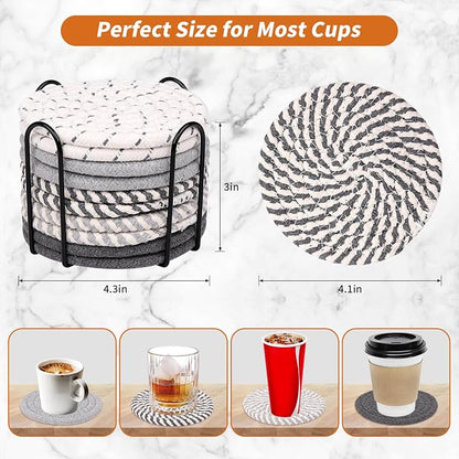 10 Pcs Round Cotton Coasters - Image 5