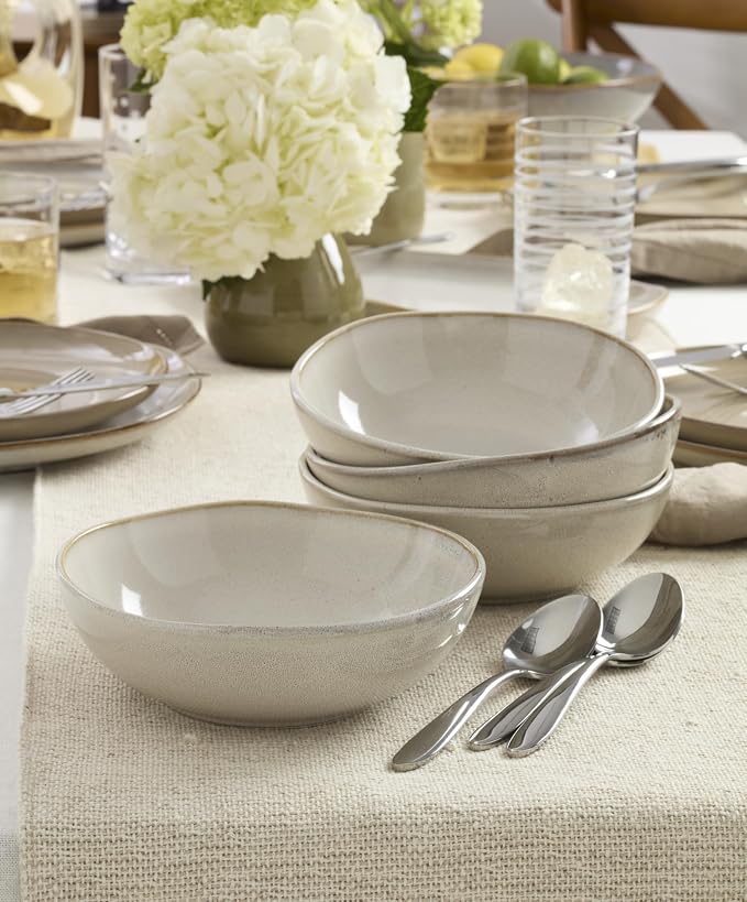 Oneida Organic Shades Oatmeal Stoneware 18-Piece Dinnerware Set - Image 9