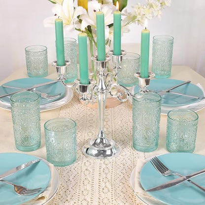 Darlion Vintage Glassware, 10oz Green Glass Cups | Food Grade Glass, Lead-Free - Image 7