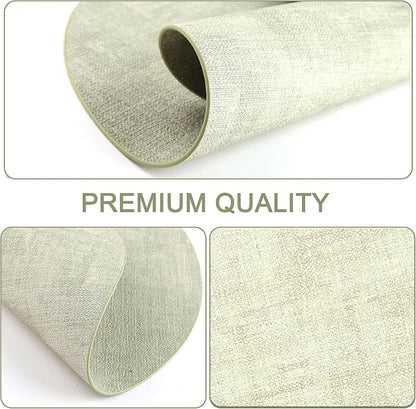 Round Faux Leather Placemats and Coasters, Reversible Heat Resistant Non-Slip - Image 6