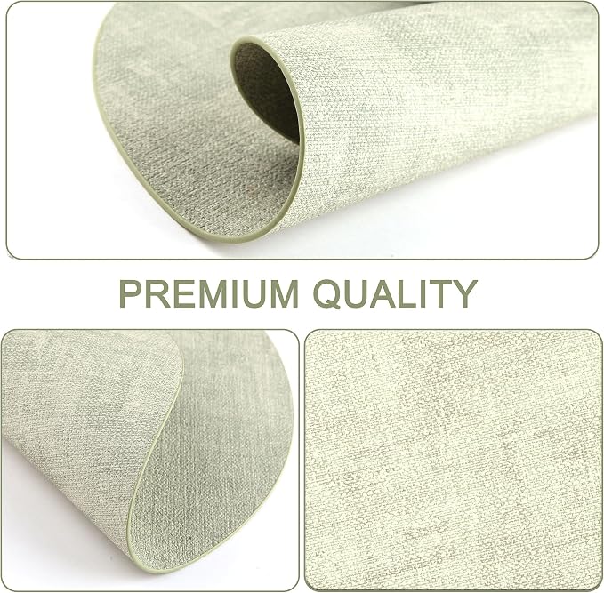 Round Faux Leather Placemats and Coasters, Reversible Heat Resistant Non-Slip - Image 6
