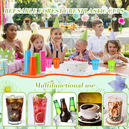 Yungyan 200 Pack 16 oz Stadium Cups Reusable Plastic Cups Blank Drink Stadium - Image 7