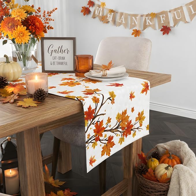 Fall Decor - Maple Leaf Table Runner | Autumn Decorations - Image 2