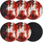 Retro Black Red Coasters Set of 6, Absorbent Coasters by Unknown