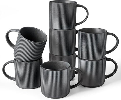 famiware Coffee Mug Set for 8, Star 12 oz Catering Mugs Cup Set by Famiware