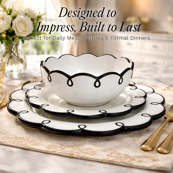 Sango 12-Piece Stoneware Dinnerware Set - Image 4