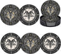 Satanic Goat Star Leather Drinks Coasters by Unknown